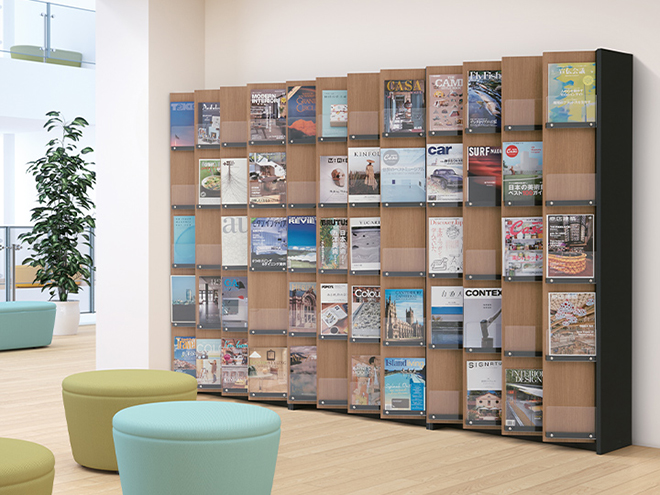雑誌架｜教育・文化施設｜製品情報｜株式会社オカムラ