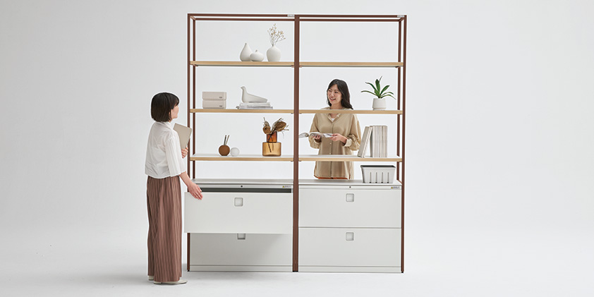 展示品　オカムラ　ライブス　シェルフ　飾り棚　サイドボード　収納　キャビネット ライブス シェルフ｜オフィス｜製品情報｜株式会社オカムラ