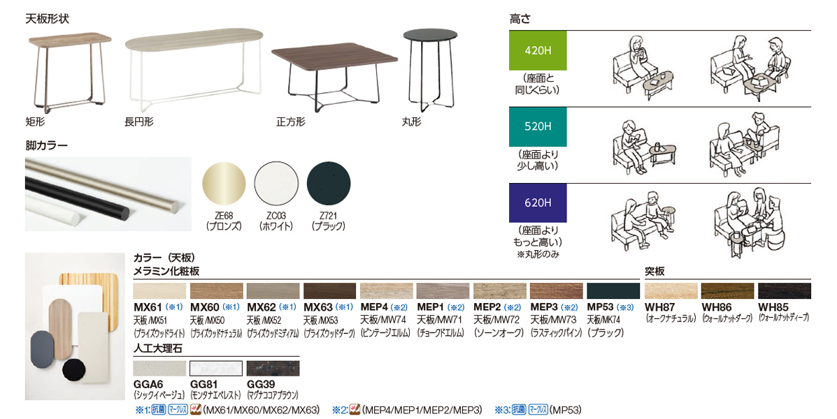ライブス カフェテーブル｜ラウンジ｜オフィス｜製品情報｜株式会社