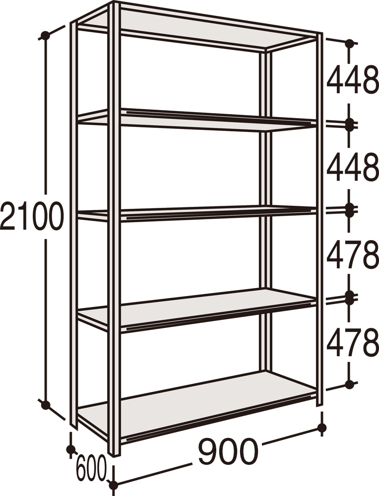 63Y6AC ZA75｜63 Light Duty Shelf［63型軽量棚］｜株式会社オカムラ