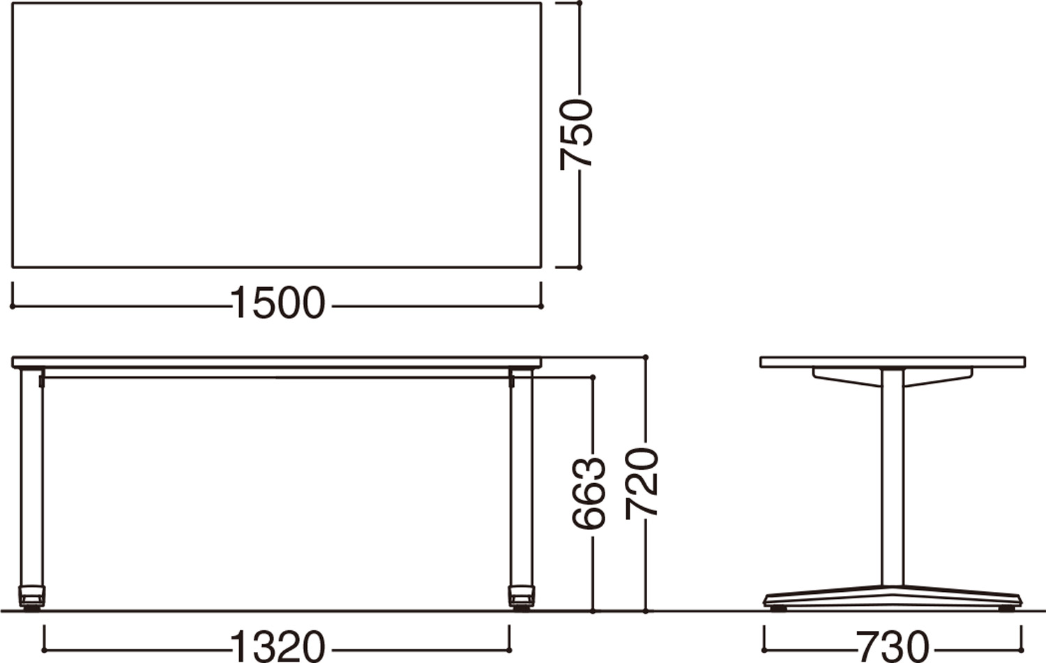 87AFAG MDA7｜Lives Meeting Table［ライブス ミーティングテーブル