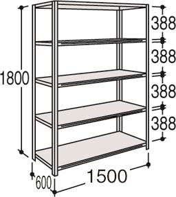 63X5AZ ZA75｜63 Light Duty Shelf［63型軽量棚］｜株式会社オカムラ