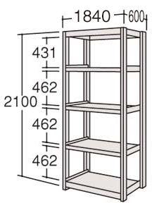 6H75LT ZA75｜6H Light-Medium Duty Shelf［6H型軽量棚・中軽量棚