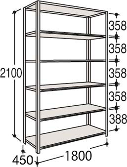 63Y6AP ZA75｜63 Light Duty Shelf［63型軽量棚］｜株式会社オカムラ